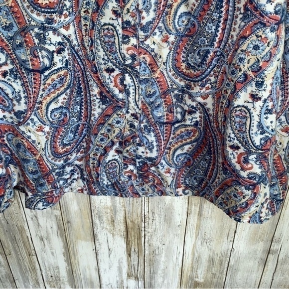 J. Jill Blue Paisley Popover - Picture 2 of 5